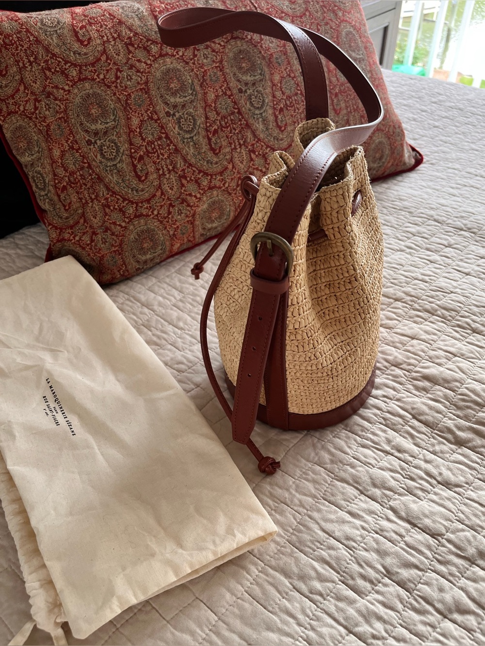 Sezane Farrow Raffia Bag - Picture 6 of 11